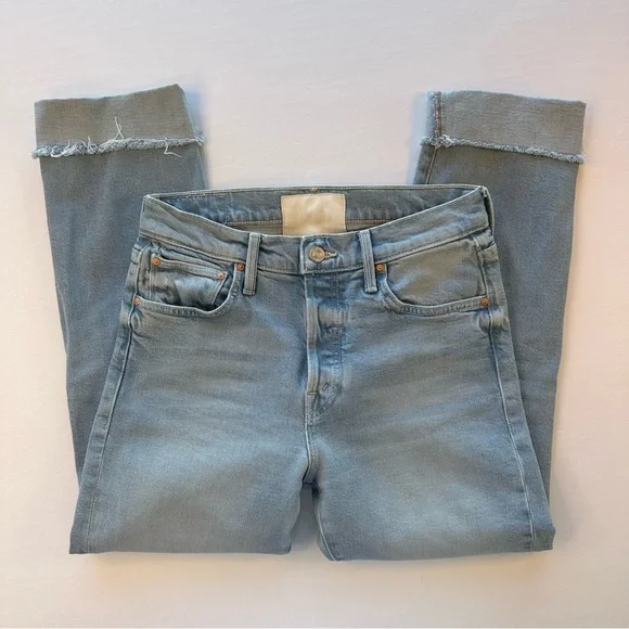 Mother Superior The Scrapper Cuff Ankle Fray Lonely Hearts Club Jeans Size 25 - Picture 2 of 16